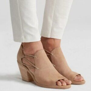 Eileen Fisher Nikki Peep Toe Sandal Earth Tan